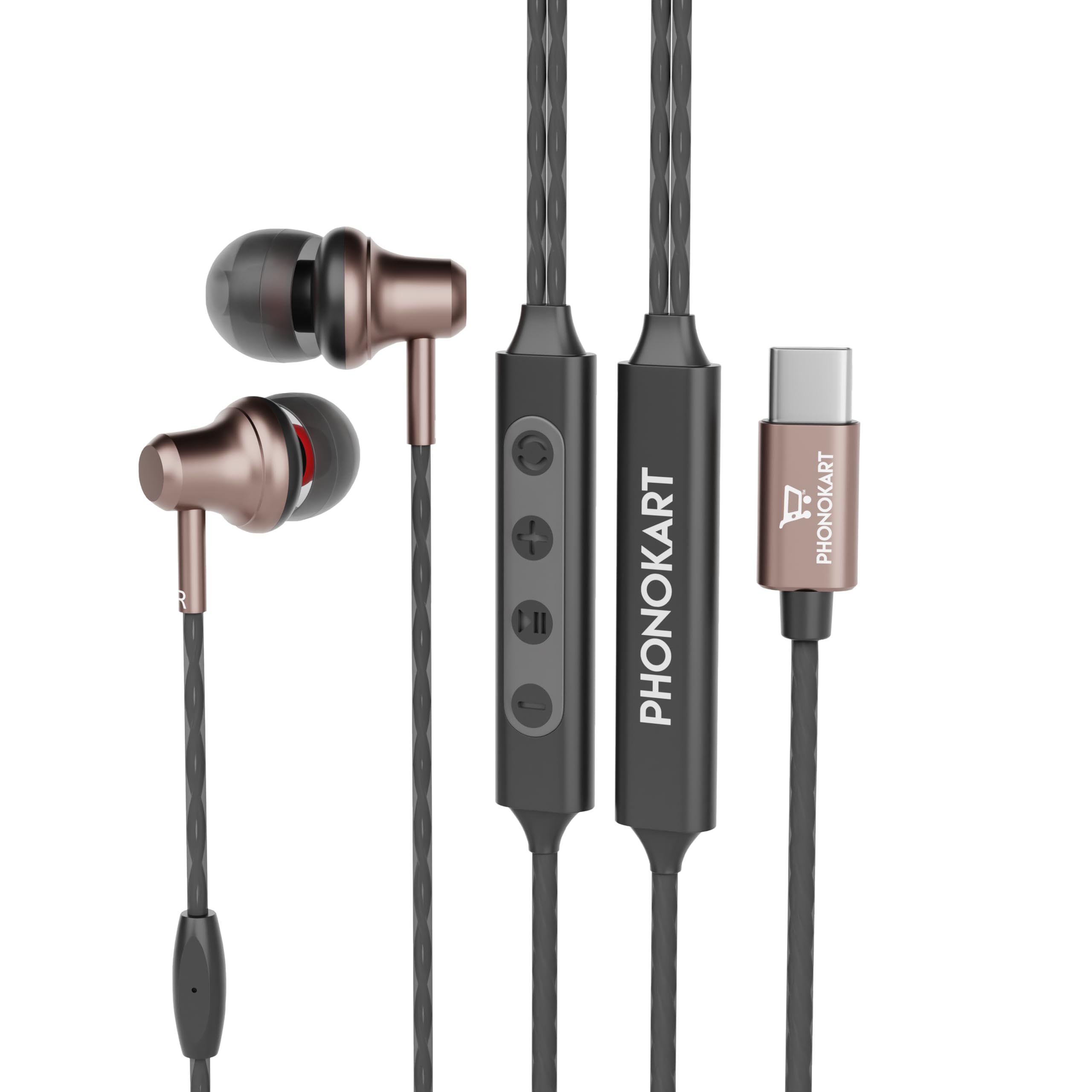 Phonokart Echo Type-C Karaoke Earphones with Mic | Magnetic Earbuds | 10mm Driver | 120cm Cable | Compatible with Android & iOS-picture-19