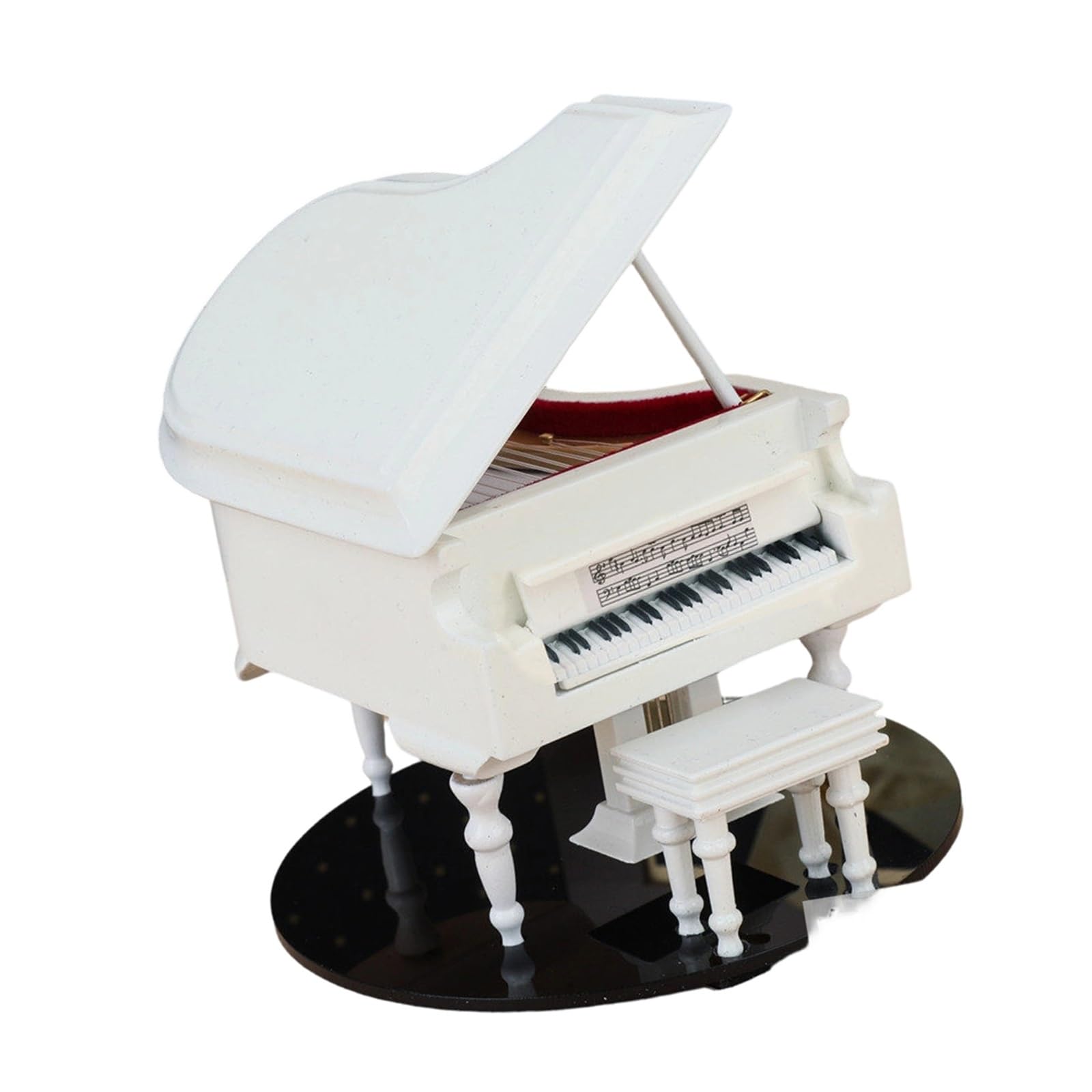 ZXFJYUIP Musical Instrument Figurines Piano Models Folk Guitars Saxophones French Horns Drum Set(6)