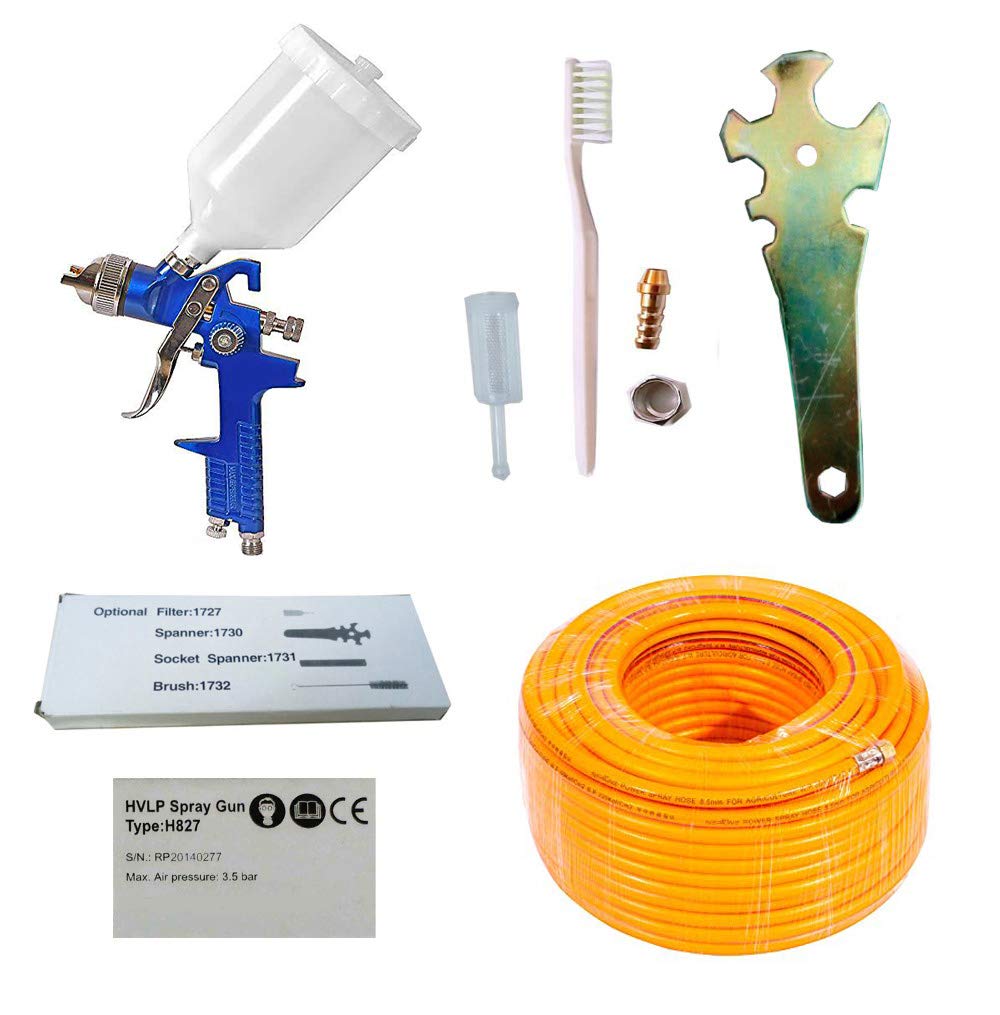 Air-Ga 1.4Mm Hvlp Paint Spray Gun With Tool Kits & 10 Meter Compressure Pipe, Hand Powered (Blue) (B07TV8ZC9N) Amazon Price History, Amazon Price Tracker