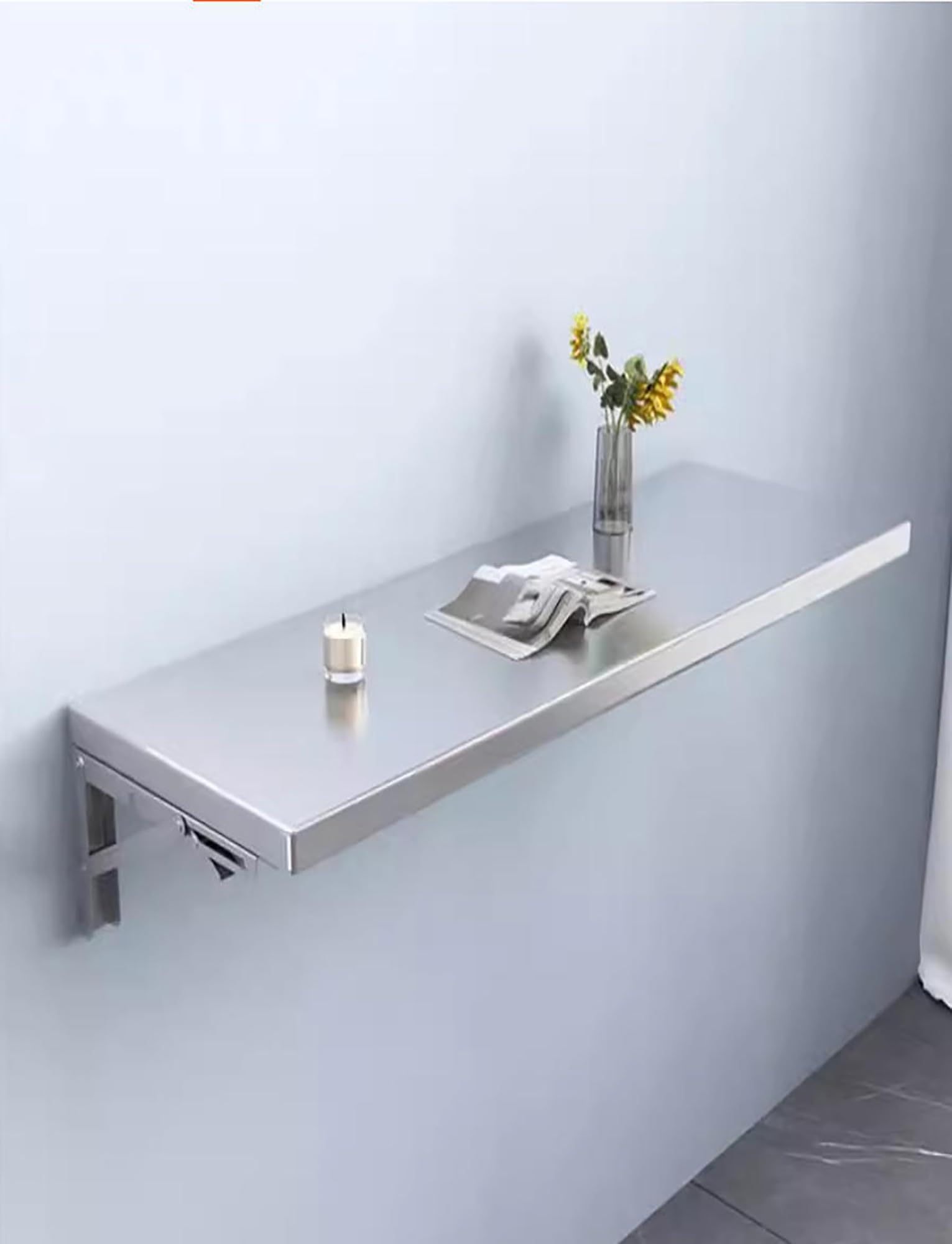 Soporte de pared plegable para estante de cocina minimalista y compacto