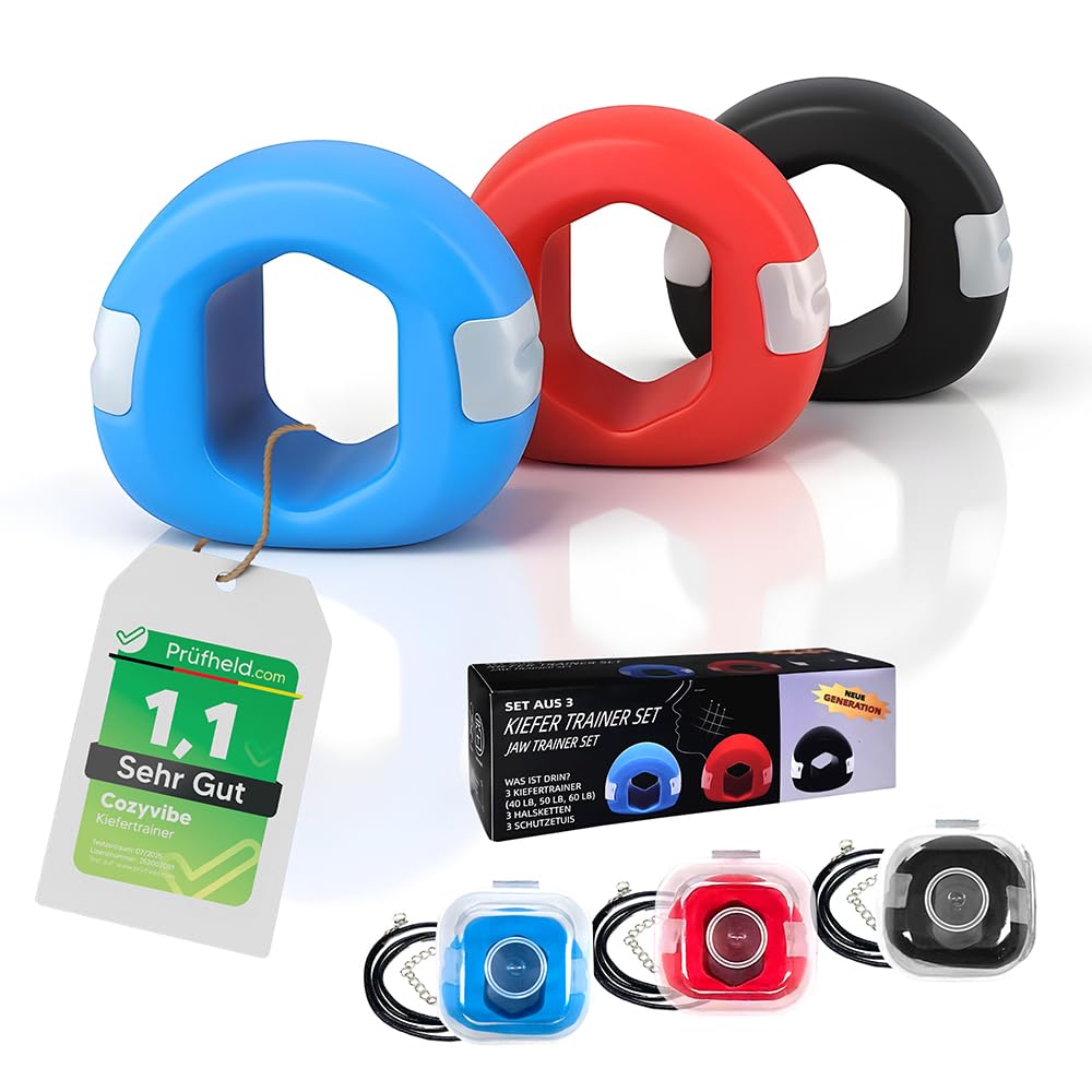 Jawline Trainer & Mascella – Rimozione mento doppio & Jawline Exerciser per un efficace allenamento della mascella e costruzione muscolare, per fitness e sport per uomini e donne