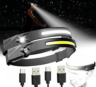 BriteBeam Headlamp Flashlight,Everlyte Headlamp Rechargeable Led Headlamp, 2-in-1 Motion Sensor Ultra Bright Led Headlamp & Flashlight, 230° Wide Beam & Spotlight for Outdoor Indoor (2PCS)