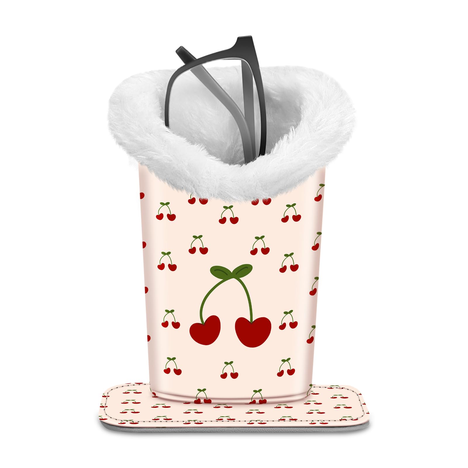 Fintie Plush Lined Eyeglasses Holder, Glasses Stand Case, Anti-scratch Glasses Storage Organizer for Desk, Nightstand, Office