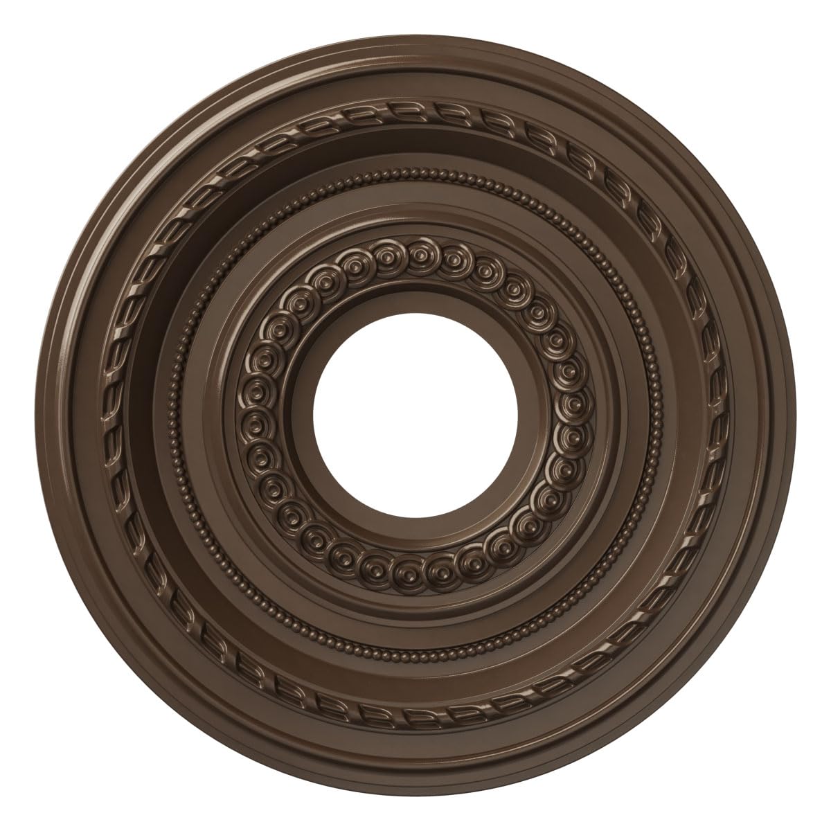 19"OD x 3 1/2"ID x 1"P Cole Thermoformed PVC Ceiling Medallion (Fits Canopies up to 5 1/8"), UltraCover Satin Hunt Club Green — Amazon image 11