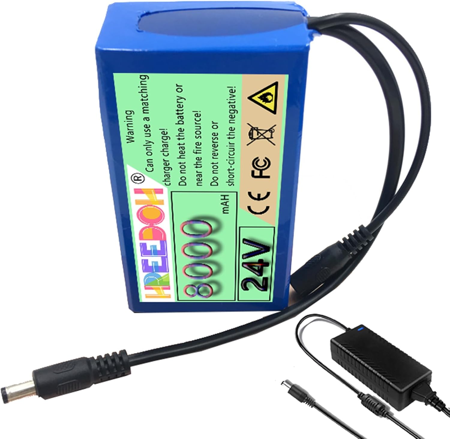 Polymer Battery 24V Lithium Battery Pack 24V Rechargeable Battery 8000mAh Li-ion Battery with Charger for LED Light Strip Camera