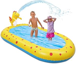 Kiddie Inflatable Pool Dinosaur Inflatable Pool Outdoor Water Play LUVIN Play Center Baby Family Swimming Pool Fun Water Toys for Kids/Baby Infant Toddlers Garden Backyard for Boys Girls Summer Gift
