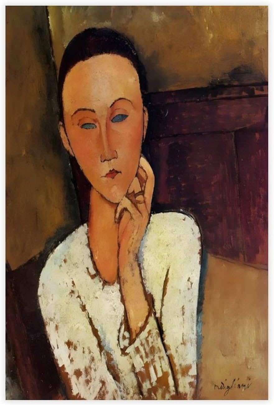 Portrait of Femme by Amedeo Modigliani Canvas Poster 50x75cm Frameless