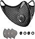 Halbgesichtsmaske Fahrrad Winddicht Sport Maske - Staub-, Kälte- & Verschmutzungsschutz mit Filter - Ideal zum Skifahren, Radfahren, Motorradfahren, Skateboarden & Inlineskaten (Schwarz)