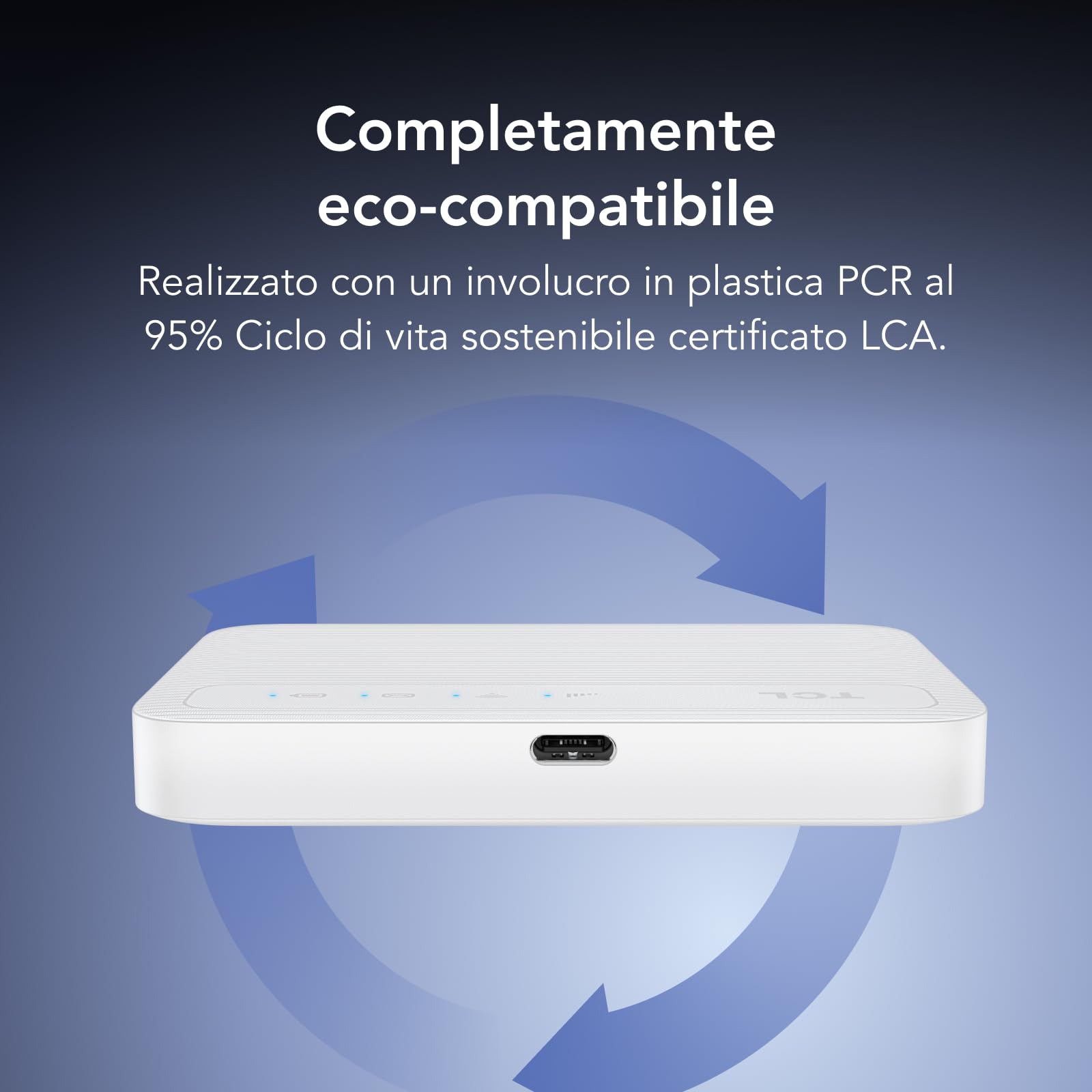 TCL LINKZONE MW45L - Wi-Fi mobile 4G LTE portatile, con velocità di 150 Mbps, connettività a 15 dispositivi e durata della batteria di 8 ore.