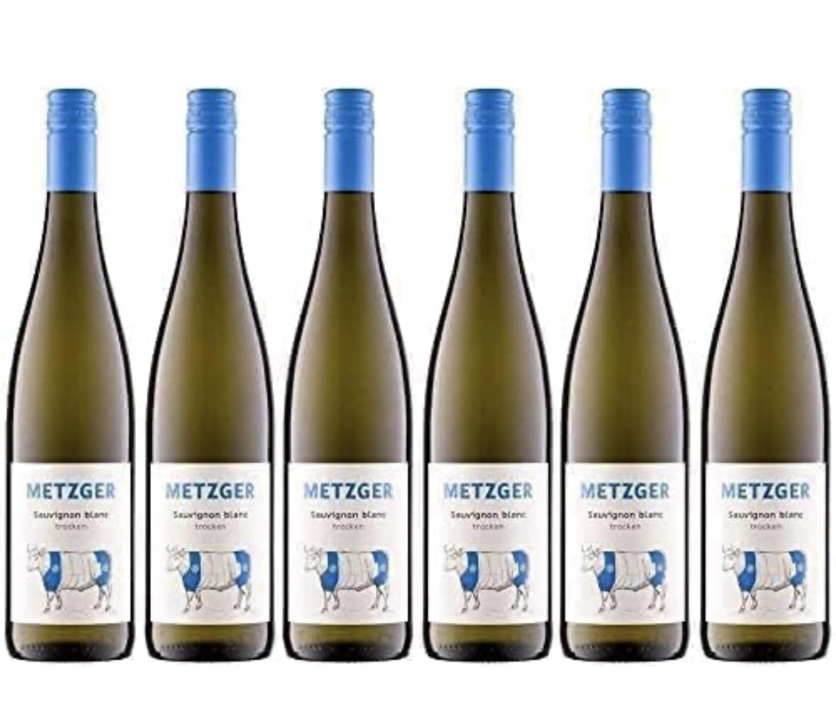 6 er Sauvignon Blanc trocken 2025 | Weingut Metzger | Pfalz | 6 x 0,75 l | mit Drop Stop Weinausgießer FABELHAFTE GESCHENKE