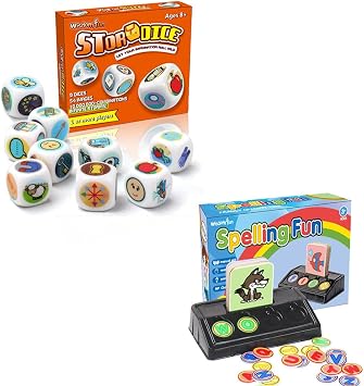 Story Dice Orange Bundle with Word Spelling Card Game