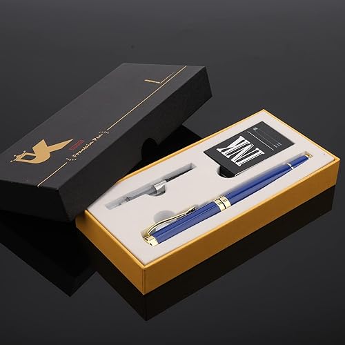 Vista 33 de Tiankool Pluma estilográfica de lujo, punta fina, exquisito juego de regalo para hombres y mujeres, incluye 10 cartuchos de tinta y convertidor