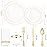 NOCCUR 175PCS Gold Plastic Plates with Disposable Silverware - White Gold Plastic Tableware Include 25 Dinner /25 Dessert Plates, 75 Cutlery, 25 Cups, 25 Napkins - Ideal for Party/Christmas