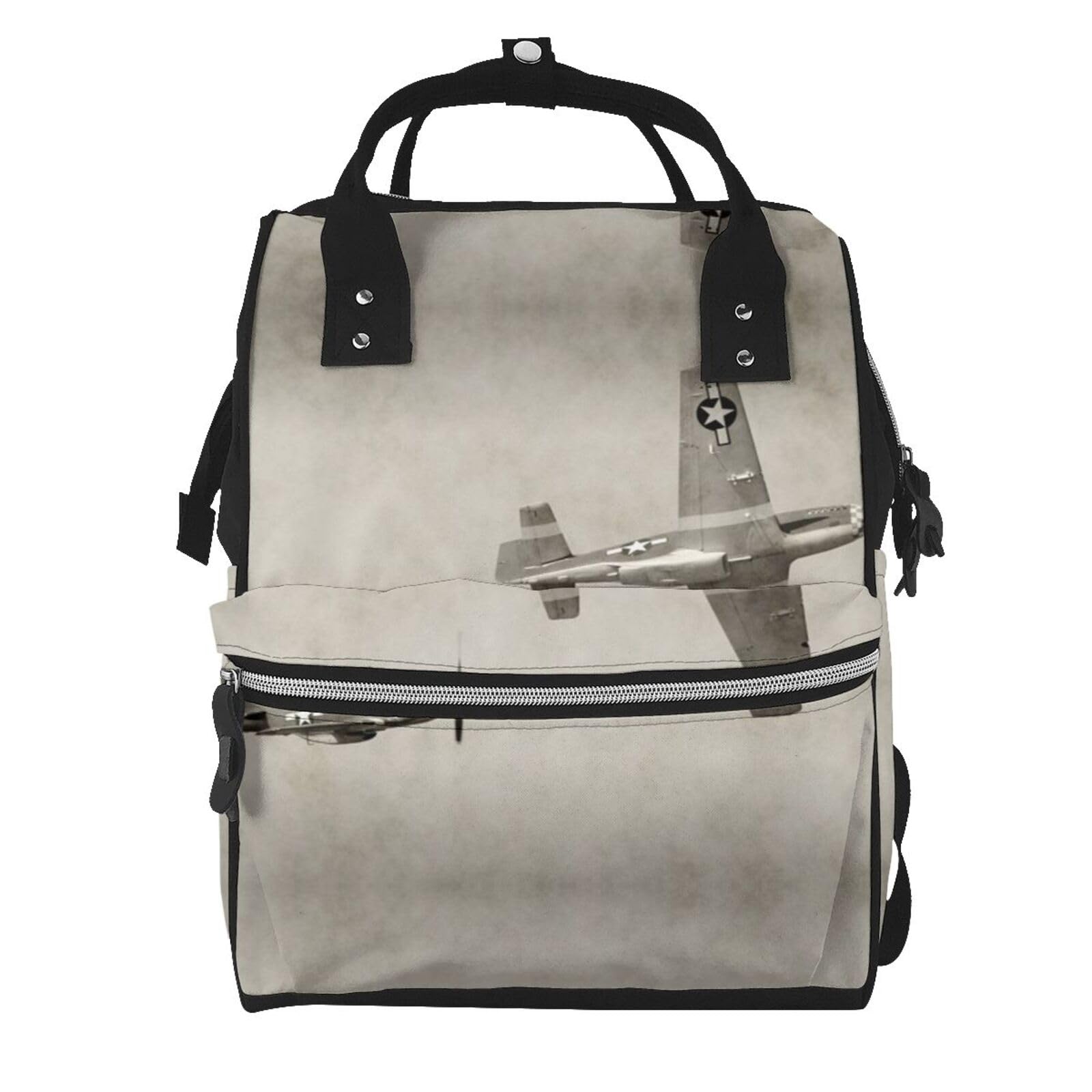 COMAAM Sushi Dill Pickles Mommy Backpack, Diaper Bag, Multifunctional Large-Capacity Fashion Travel Backpack