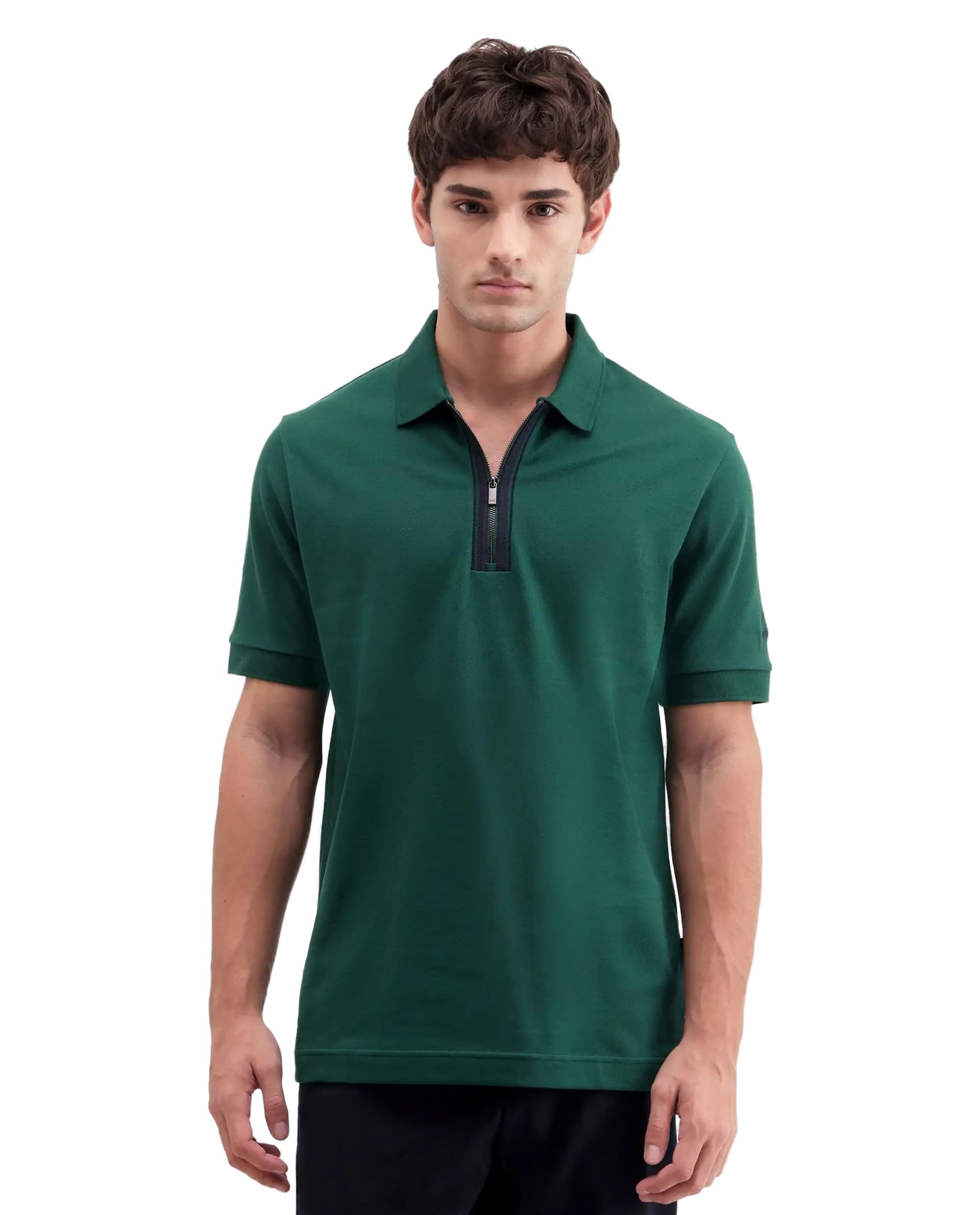 rare rabbit Men's Fur Regular Fit Solid Cotton Short Sleeve Polo-picture-32