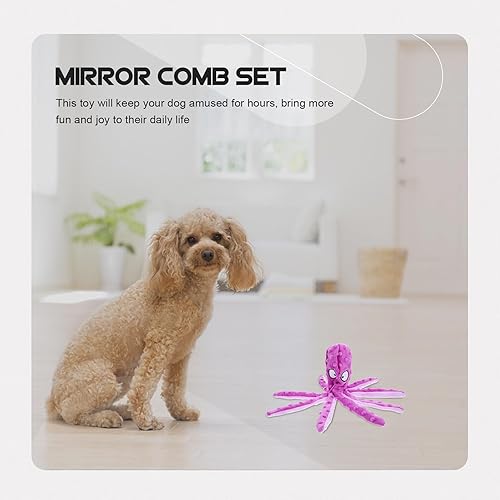 Miniatura 2 de Juguete chirriante para mascotas con diseño de pulpo, resistente a las mordeduras, juguete para masticar