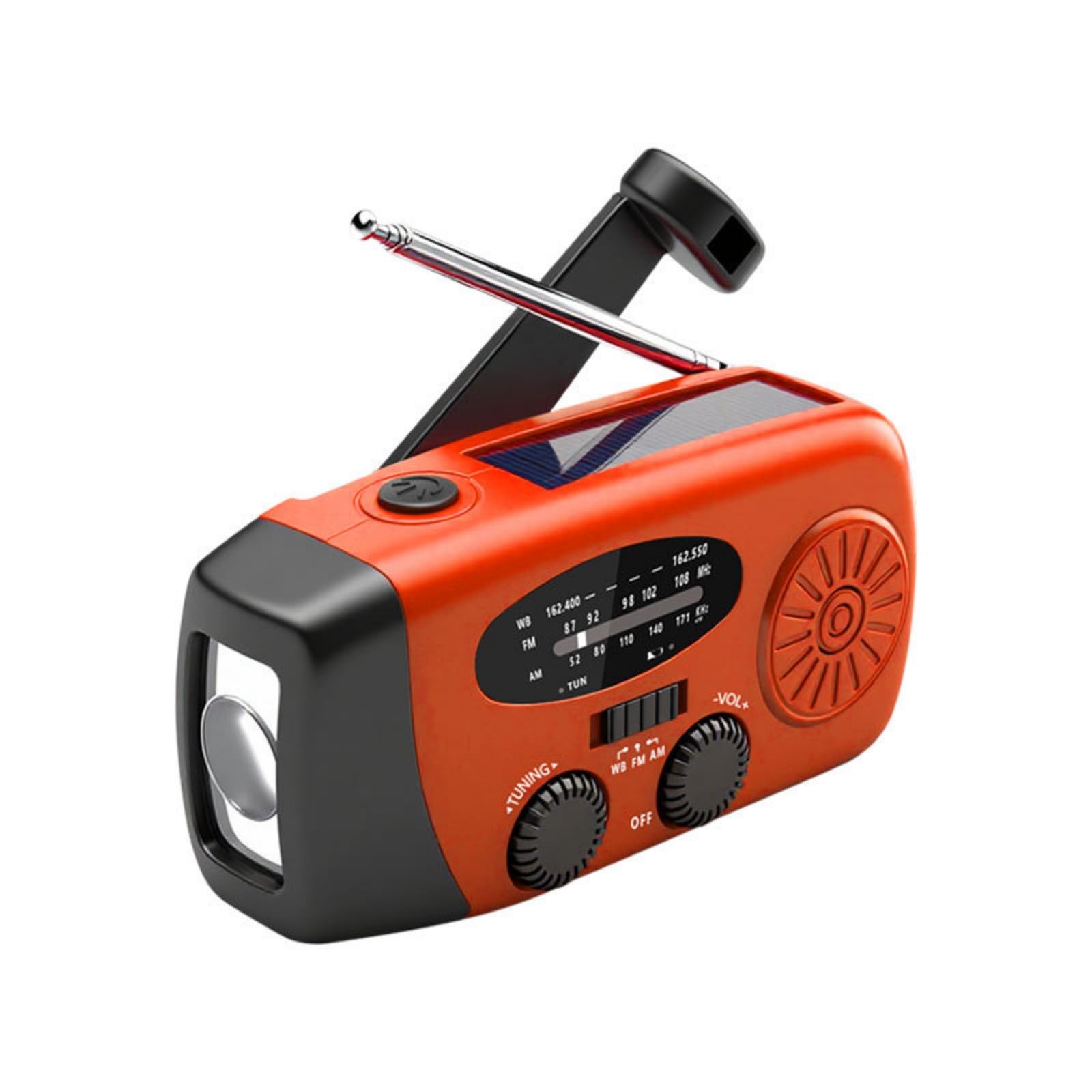 MYADDICTION Solar Hand Crank Radio Multi-Band Reception Solar Emergency Radio Phone Charger for Preppers, Survivalists, Disaster, Outdoor, Orange, EU 2000mah-image-31