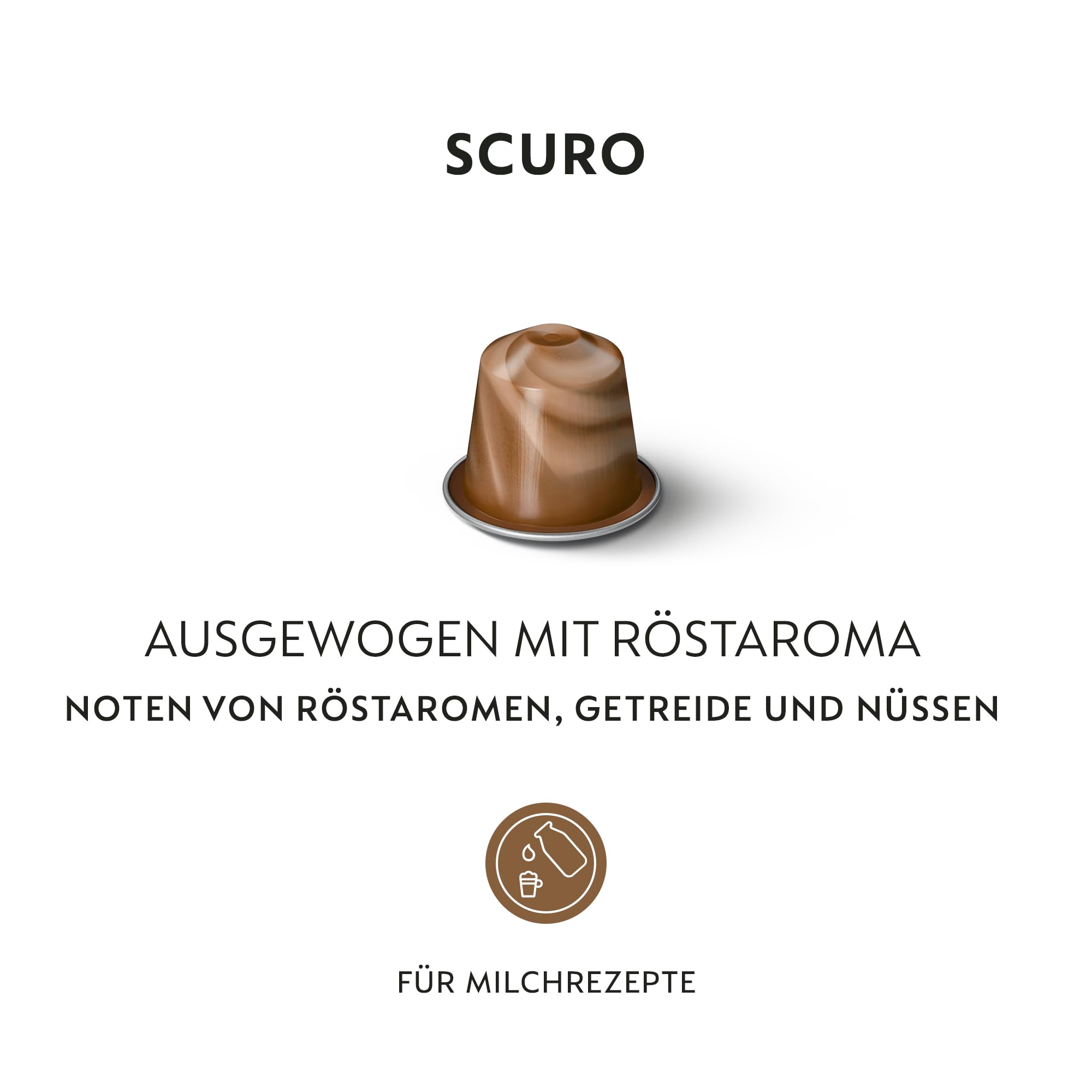 NESPRESSO ORIGINAL Barista Creations Scuro 100 Kaffeekapseln | Arabica Kaffee, Mittlere Röstung, Ideal für Milchrezepte
