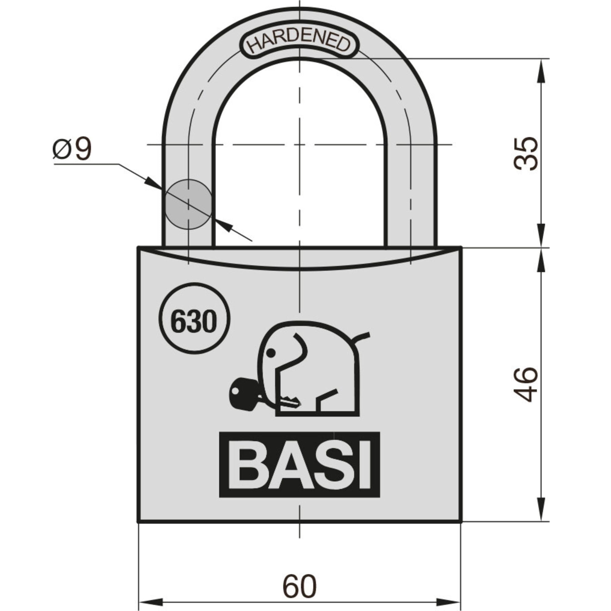 BASI Juego de 4 candados de cortina, 60 mm, cierre uniforme, carcasa de aluminio macizo, barra de acero endurecido, candado seguro de bloqueo de igualdad, grosor de 10 mm, 4 unidades
