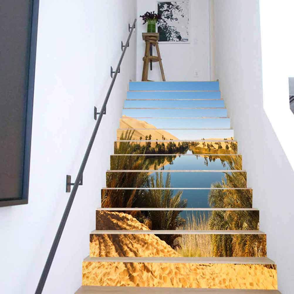 DIY Waterproof Step Sticker Stairway Wallpaper, American Golden Plover Pluvialis