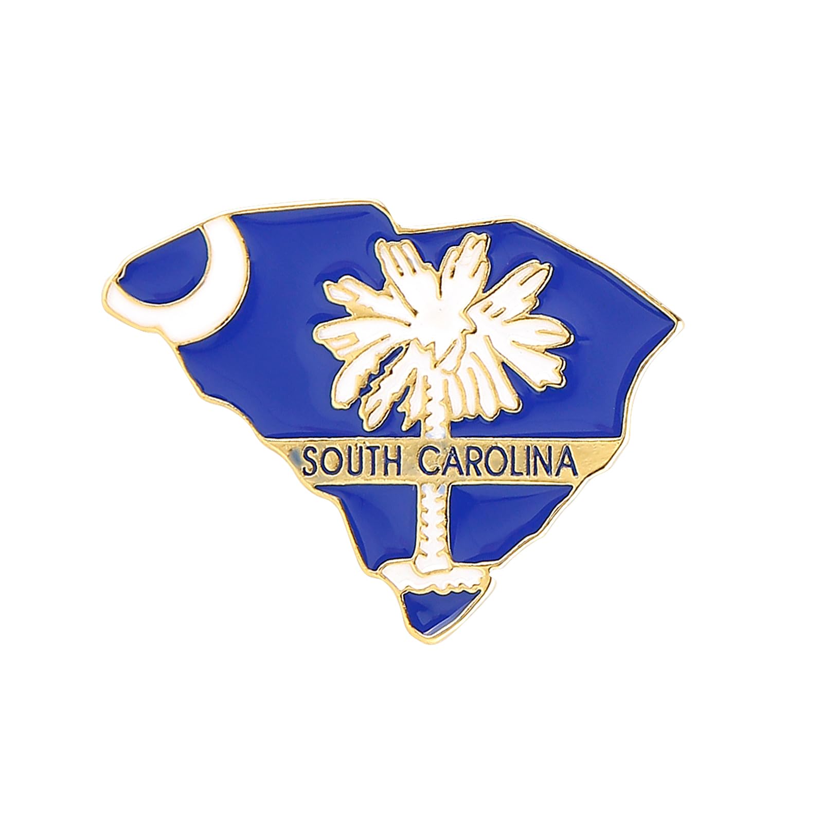 State Shaped Map Lapel Metal Pin Enamel Brooch Keepsake Beautifully Designed for Backpack Hat