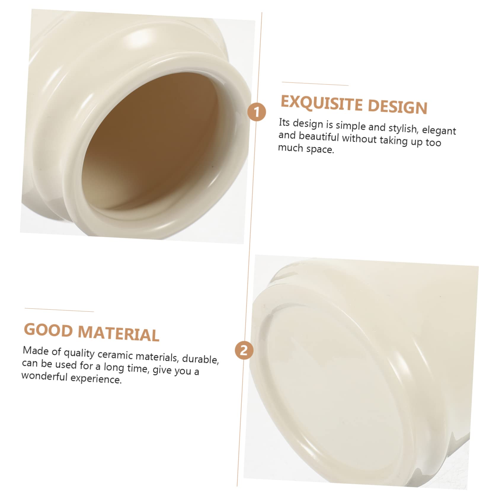 ABOOFAN Céramique Blanche Pot à Ustensiles Rangement Pratique, Cuisine