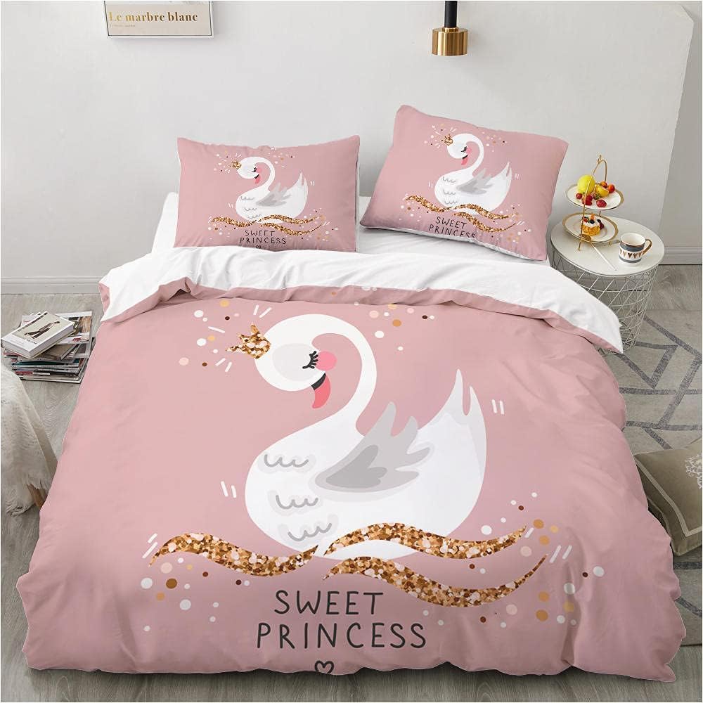 Qiwagu Cute Animals Super King Duvet Cover, Reversible Girl Child Quilt Cover with 2 Pillowcases, Z03