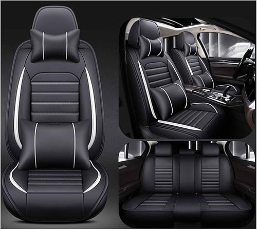 Car Seat Cover Waterproof Full Set Leather, for Nissan Navara D22 Navara D40 Navara D40 S Navara Np300 Navara Np300, Leather 5-Seat Car Seat Covers