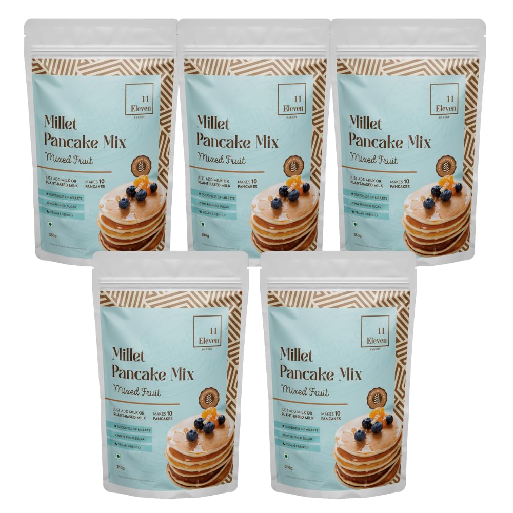 See full amazon price history chart for 11Eleven Bakery Healthy Millet Pancake Mix| Mixed Fruit 250 gm each | Pack of 5 | Eggless Pancake Mix | Instant Pancake Mix Powder | No Maida | No Refined Sugar 11Eleven Bakery Healthy Millet Pancake Mix| Mixed Fruit 250 gm each | Pack of 5 | Eggless Pancake Mix | Instant Pancake Mix Powder | No Maida | No Refined Sugar (B0CP2LYCWZ) Amazon Price History, Amazon Price Tracker