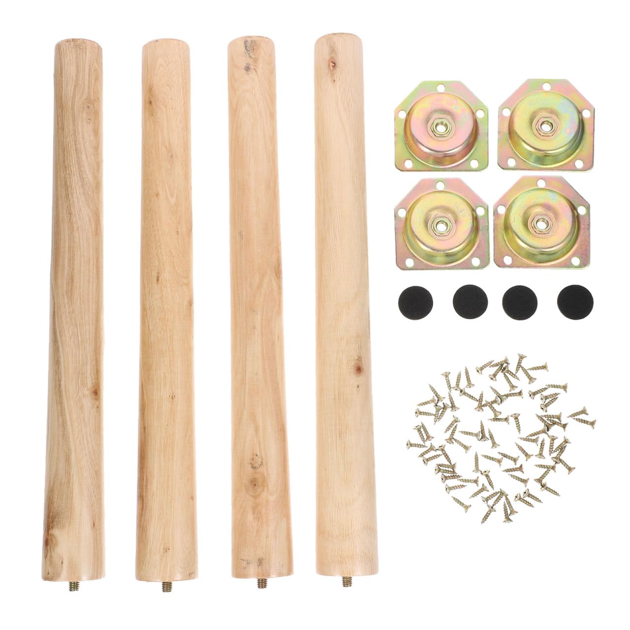 jojofuny Patas de Madera para Muebles, 4 Juegos de Patas de Sofá