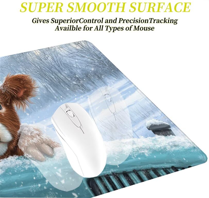 Tapis de souris bœuf grand format antidérapant et lavable pour ordinateur PC - 4