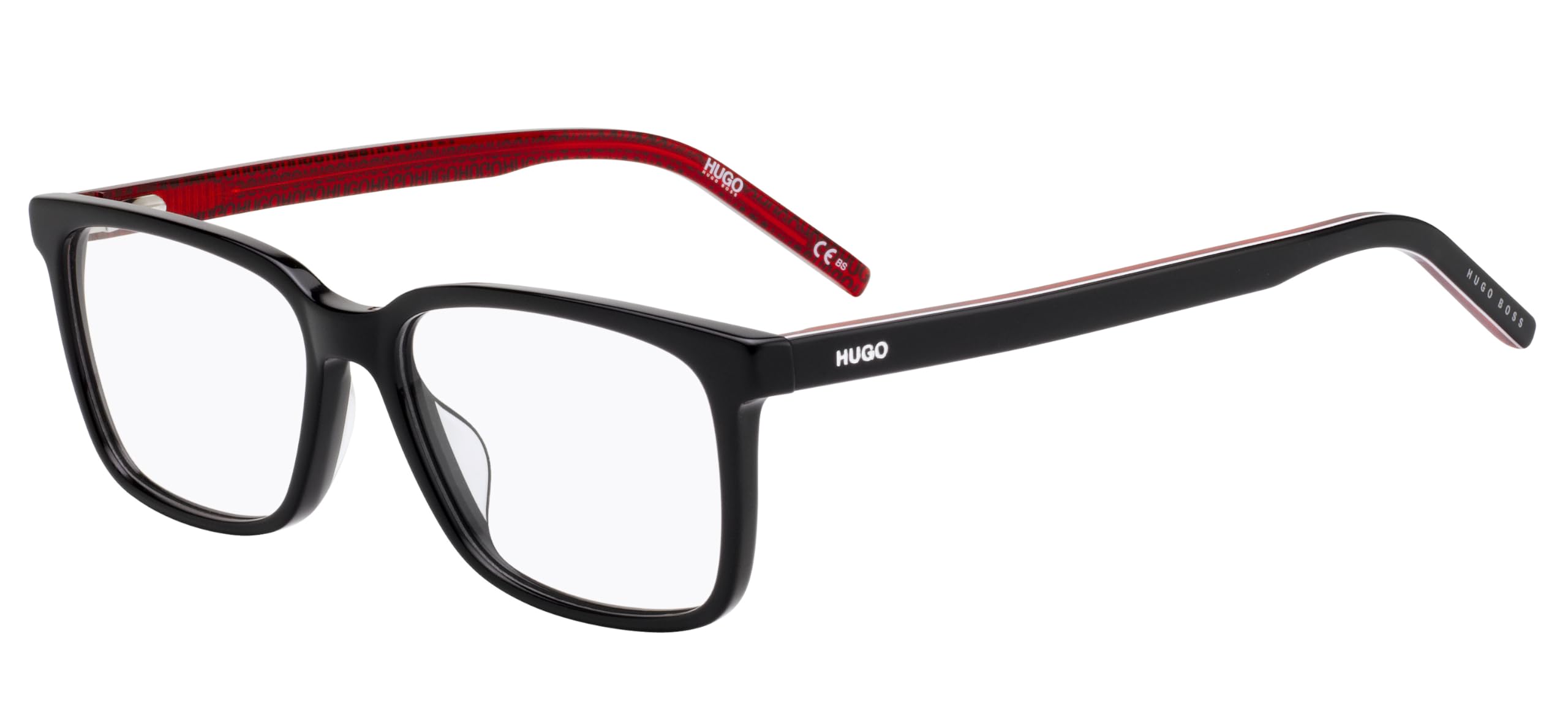 Hugo Boss Hg 1010 OIT/18 BLACK RED Eyewear Men's Acetate, Standard, 54