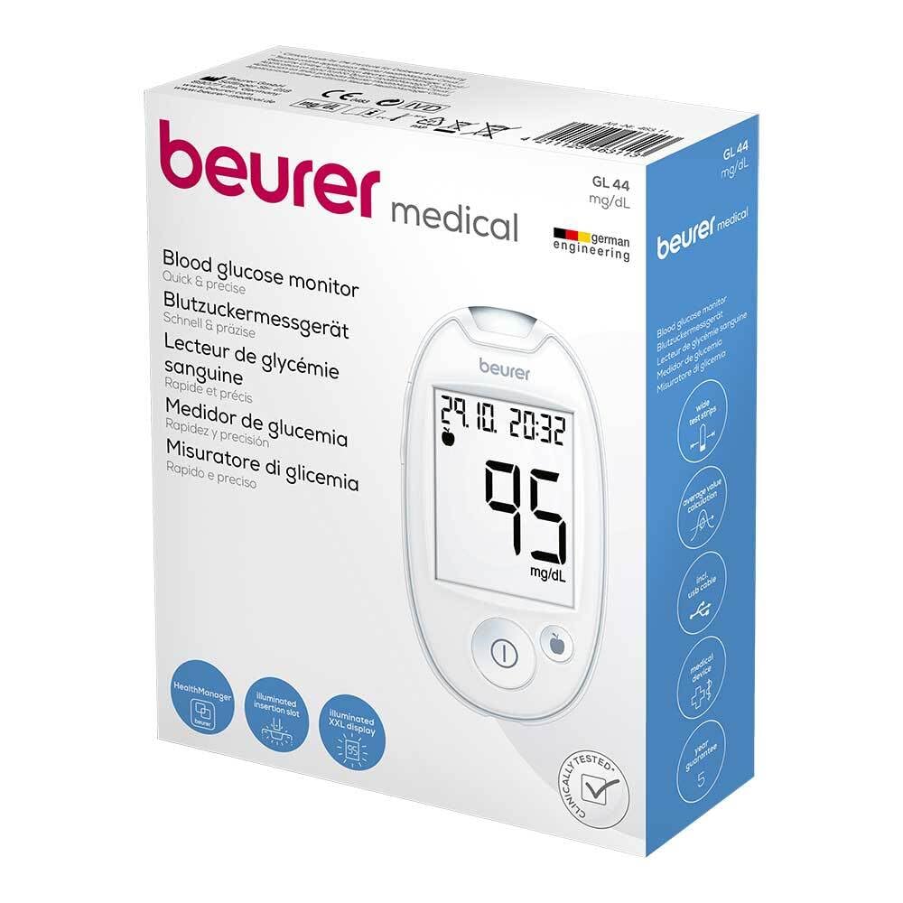 Beurer GL 44 mmol/l system monitorowania poziomu glukozy we krwi, biały
