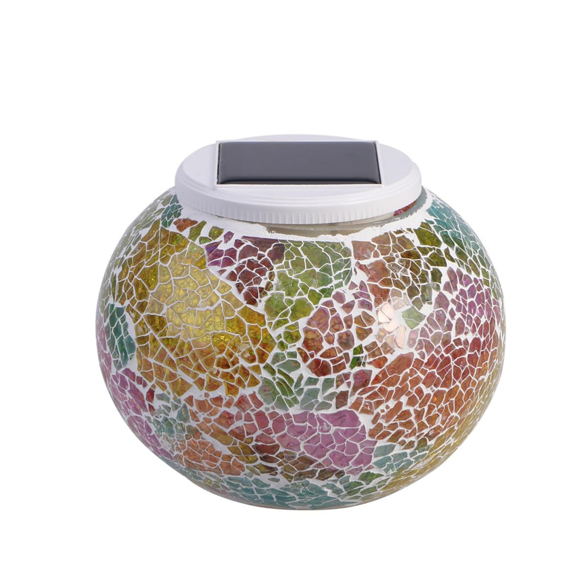Luce Solare da Giardino a Sfera in Vetro 2 Modalità Cambia Colore, per Patio e Cortile, Lampada Solare Automatica per Decorazioni Natalizie