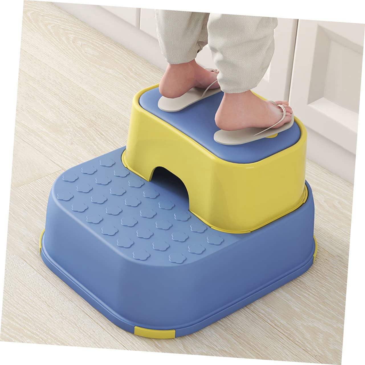 Taburete de Dos Escalones para Niños y Bebés, PP Redondo