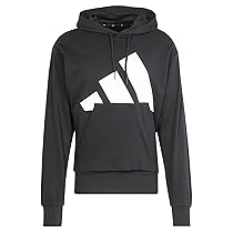 Adidas Homme Essentials Big Logo French Terry Hoodie, Black, White, XXL