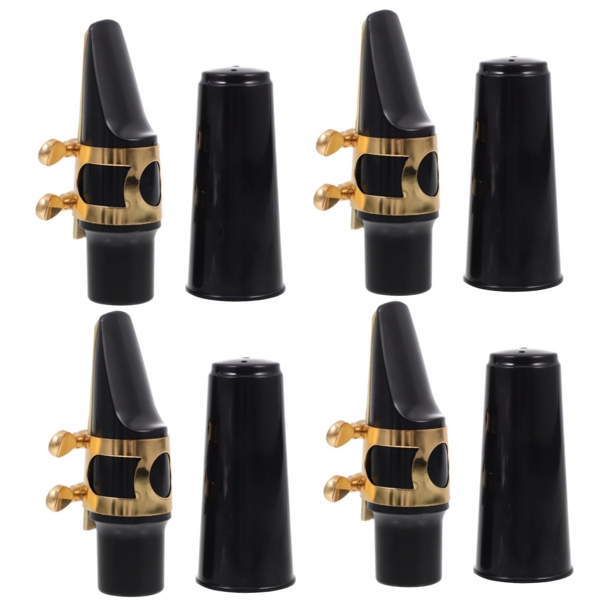ibasenice 4ensembles Kit Complet Accessoires Pour Saxophone Alto Embouchure Anches Et Couvercles Pratique Et Pour Étudiants Et Débutants