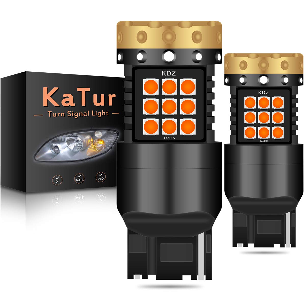 Lampadine LED Auto T20 7440 - 12+8 Chip, Canbus, Bianco Xeno, 2 Pezzi - Foto 5