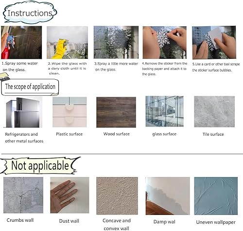 Miniatura 6 de Decoraciones de Navidad para ventana, árbol de Navidad dorado, copos de nieve, calcomanías de doble cara, decoración de ventana, pared, puerta,