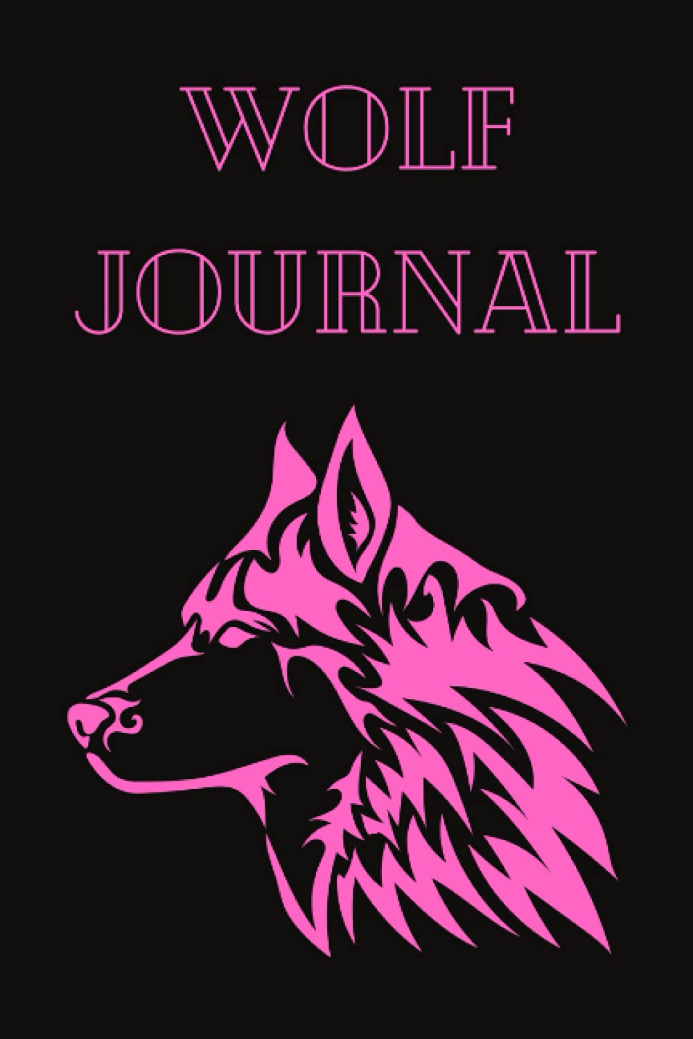 Wolf Journal: Pink wolves journal notebook for girls