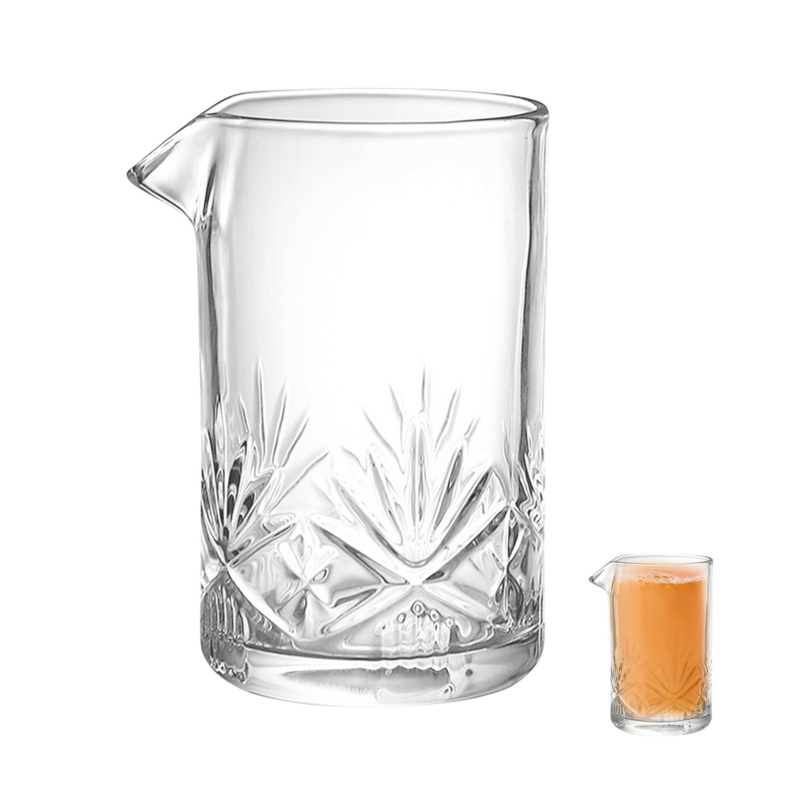 Jarra mezcladora para cócteles de vidrio de 700ml con fondo grueso