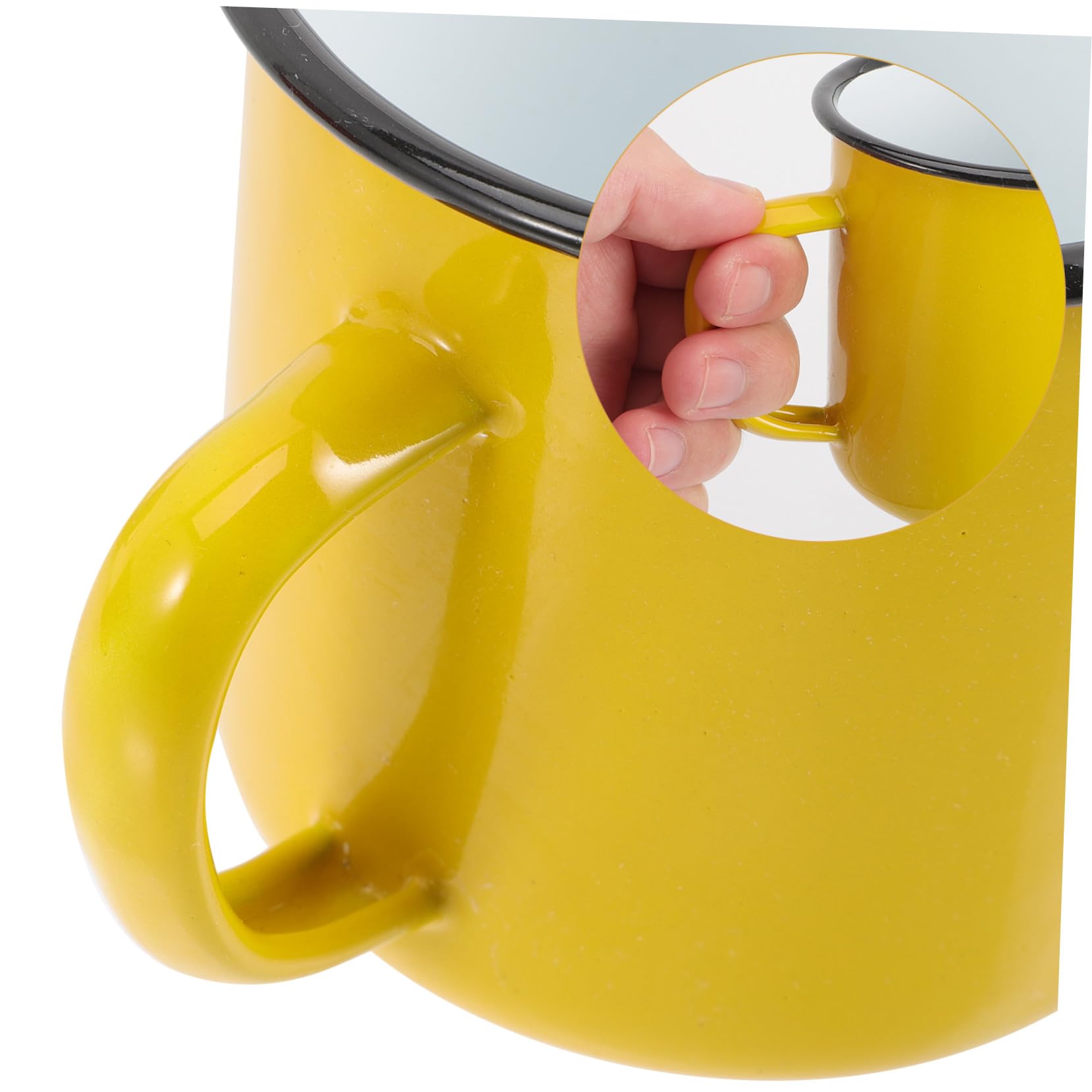 ERINGOGO 4 Stück Bunte Emaille Tassen Hitzebeständige und Leicht zu Reinigende Campingbecher aus Emaille für Zuhause und Dessertläden 8cm Großer Kaffeebecher
