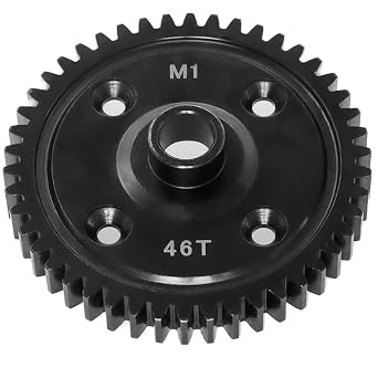 Hardened Steel Spur Gear 46T M1.0 for Traxxas 1/8 Sledge Monster Truck, Machined Steel Upgraded Parts
