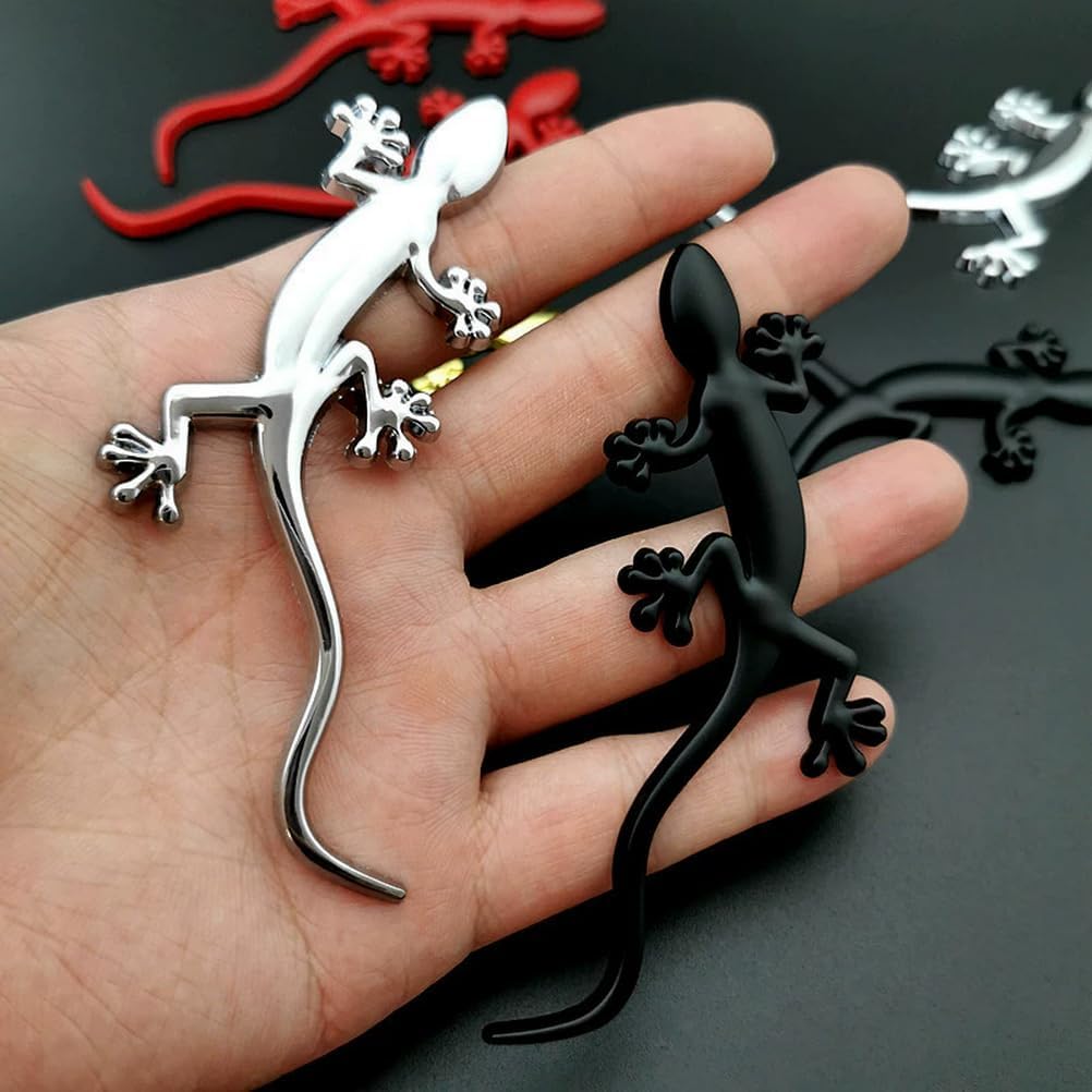 Condition photo showing New/Like New for 2 Pcs 3D Spiders Chrome Emblems Badges Sticker Car Decorations for AirPods Ma Decoration for All Universal Car Vehicle, Truck, Motorcycle, RV, Scooter, SUV, Door, Window Spider (2 Pcs Gecko-Black)