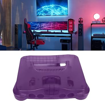 Dpofirs Protective Case for N64, Carrying Storage Case for N64, Translucent Retro Video Game Console Case Replacement Game Console Protective Shell for N64 Game Console