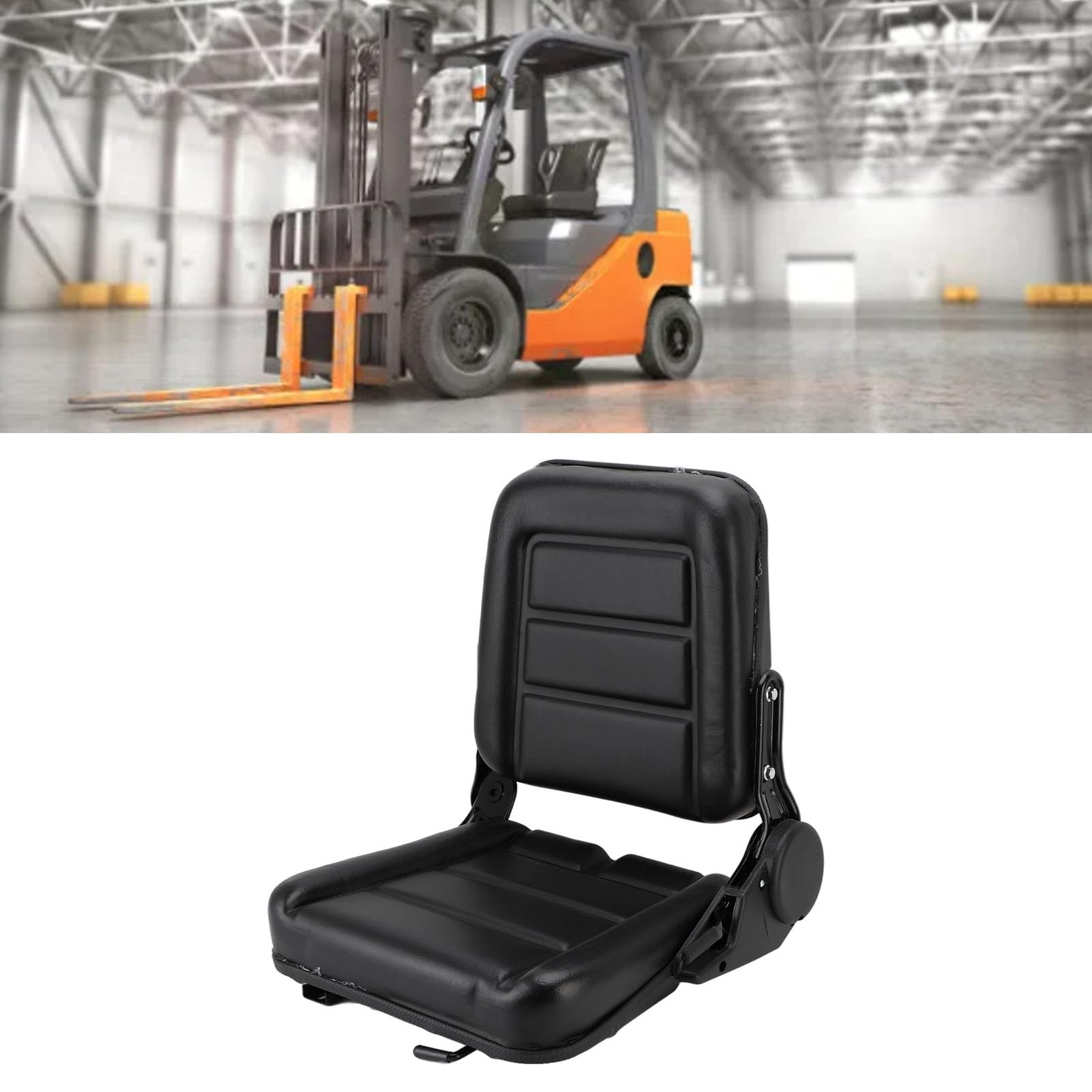 Fabater Asiento de Tractor Cómodo y Ergonómico Asiento de Retroexcavadora de Repuesto para Cargador de Ruedas de Carretilla Elevadora - Universal de Cuero de PU para Tractor para Maquinaria Agrícola