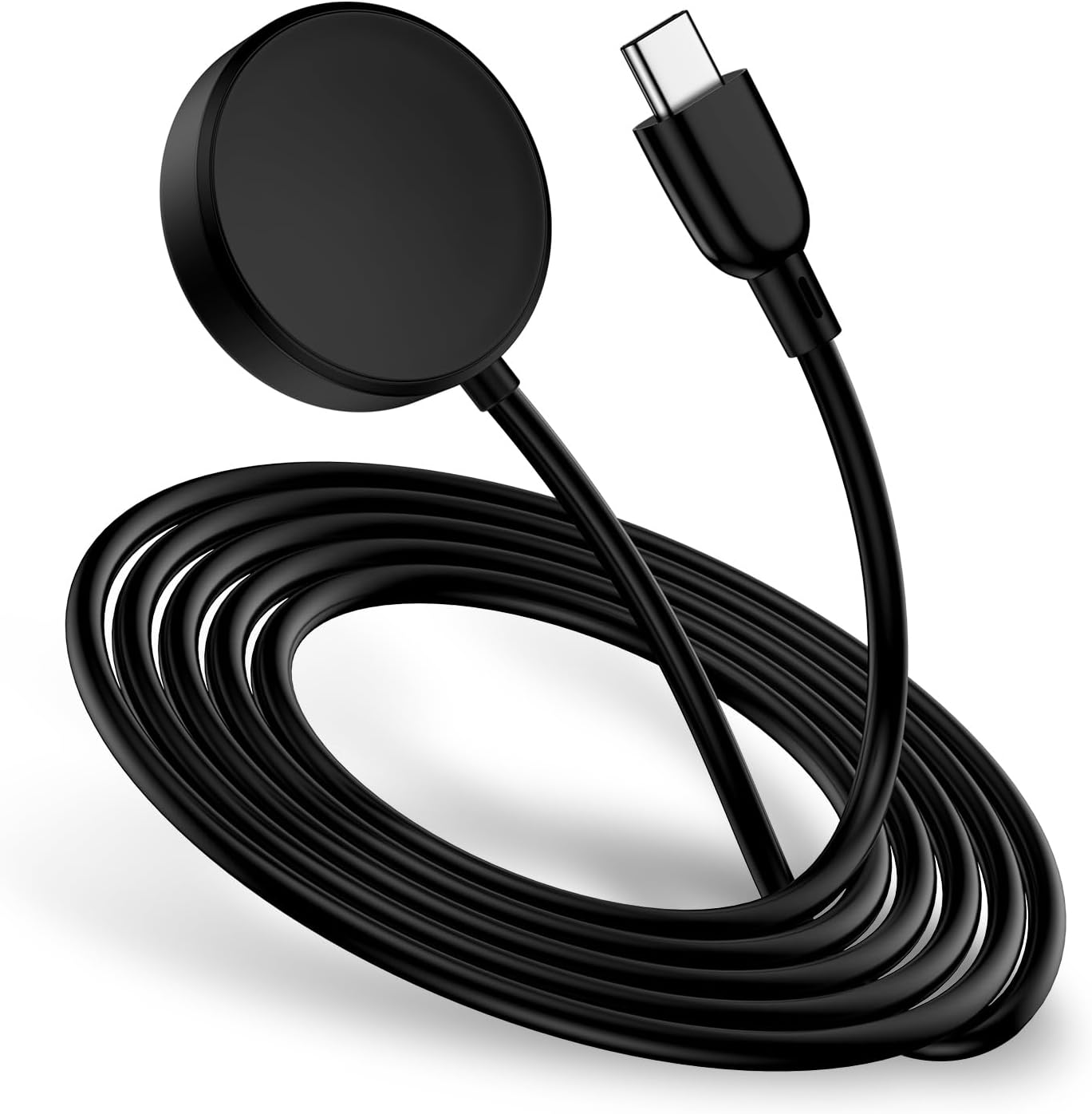 USB C Samsung Watch Charger Fast Charging for Samsung Galaxy Watch 8/8 Classic/7/6 Classic/6/5 Pro/5/4/4 Classic/3/Active 2/Active 1, Magnetic Wireless Galaxy Charger Pad with 3FT Type C Cable Cord