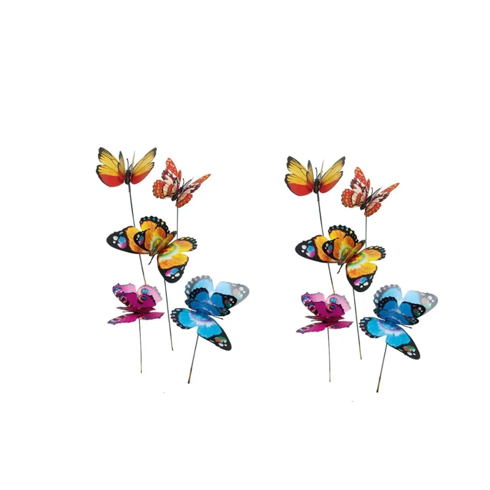 WJLYDM 10pcs Decorative Metal Garden Stakes Creative Art Pile Colorful Flower Ground Stake Pot