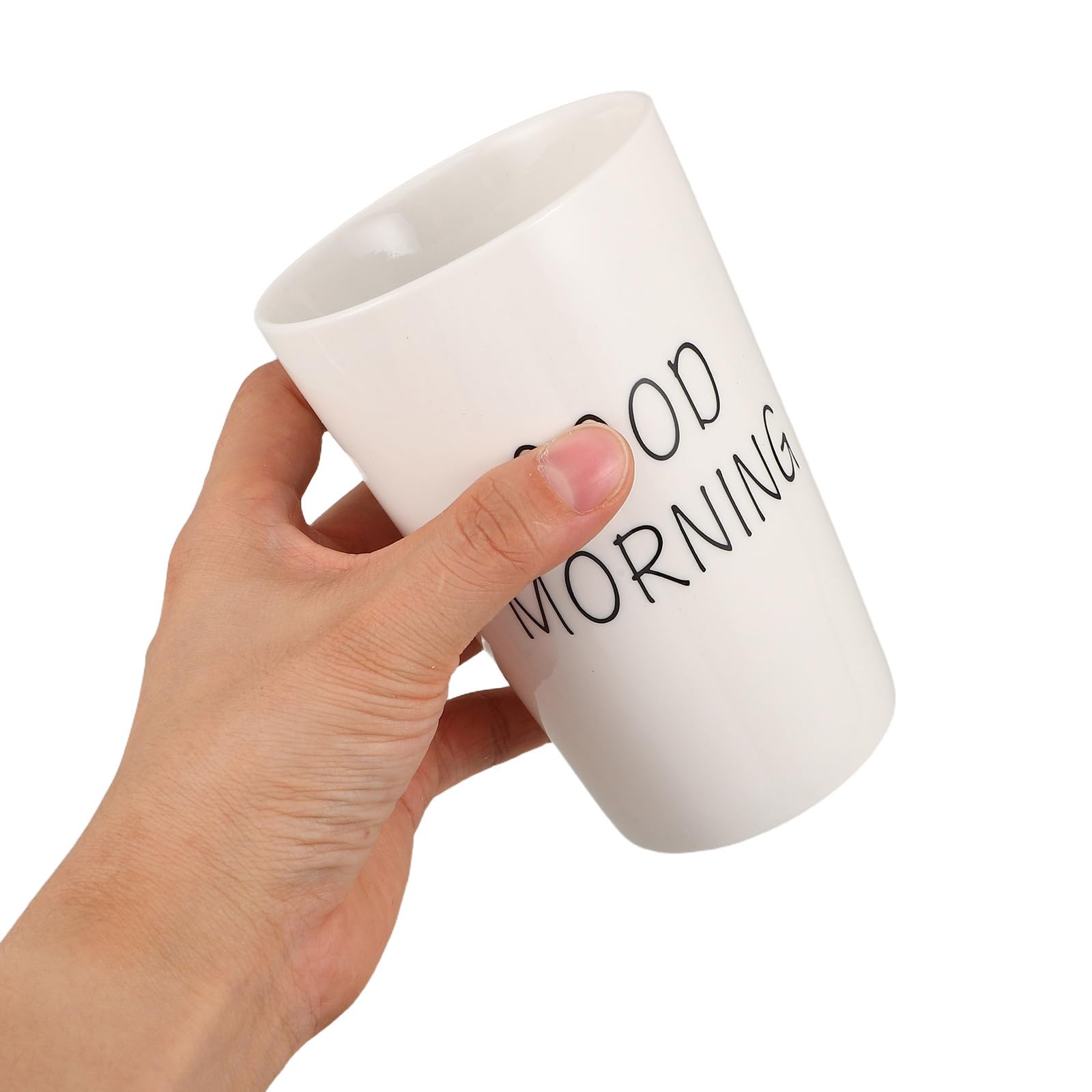 SHINEOFI 2 Piezas Vaso Diseño Simple y Elegante para Baño Estilo Americano de Cerámica de Color Claro Material Resistente y Fácil de Limpiar para Cepillo de Dientes