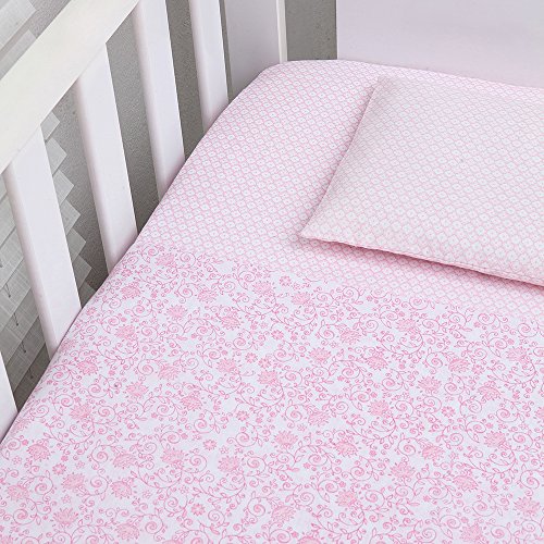 Jogo De Berço Compose 03 Peças, Papi Textil, Rosa, Americano